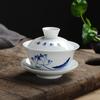 White Porcelain Gai Wan Tea Set Bone China Tea Sets Beautiful and Easy kettleDehua Gaiwan Tea Porcelain Pot Set for Travel