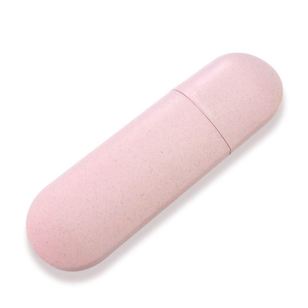 

PP Toothbrush Tube Cover Case Fashion Travel Accessories New Portable Organizer рожевий
