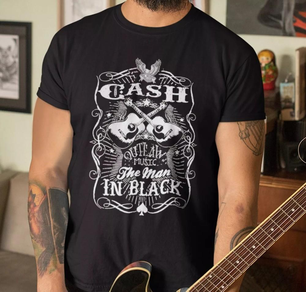 Johnny Cash T-Shirt, The Man in Black Shirt, Outlaw Country Shirt, Rock Shirt Unisex T-Shirt M