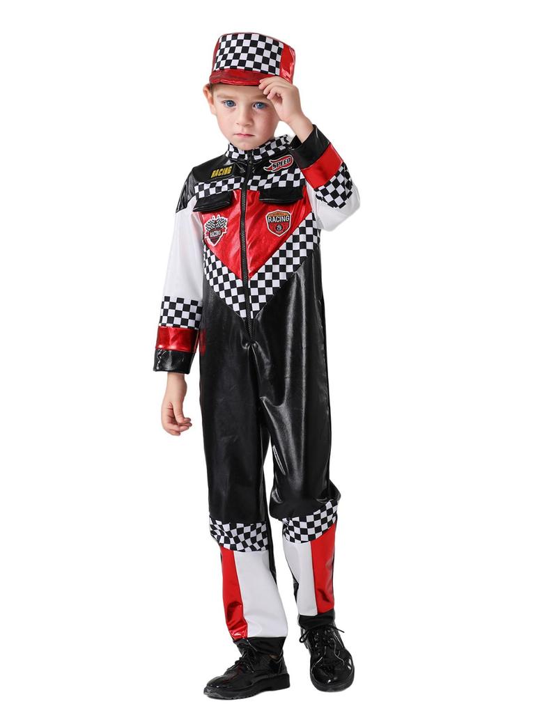 Children's Racer Halloween Costume - Boys' Sports Role-Play Outfit