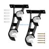 Curtain Rod Bracket,Adjustable Curtain Rod Holder,Double Curtain Brackets Wall Mount Curtain Rod Hook for Living Room D57B