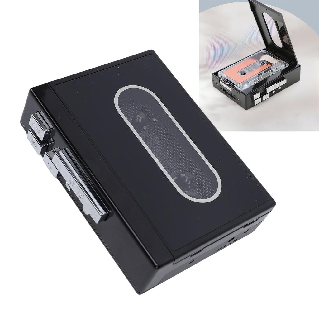 Cassette Tape Player Portable Cassette To MP3 Converter with 3.5mm     Supports USB Flash Drives and USB Card Reader for Homes Parks