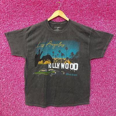 T-shirt a maniche corte con tintura a pigmento Hollywood West Coast