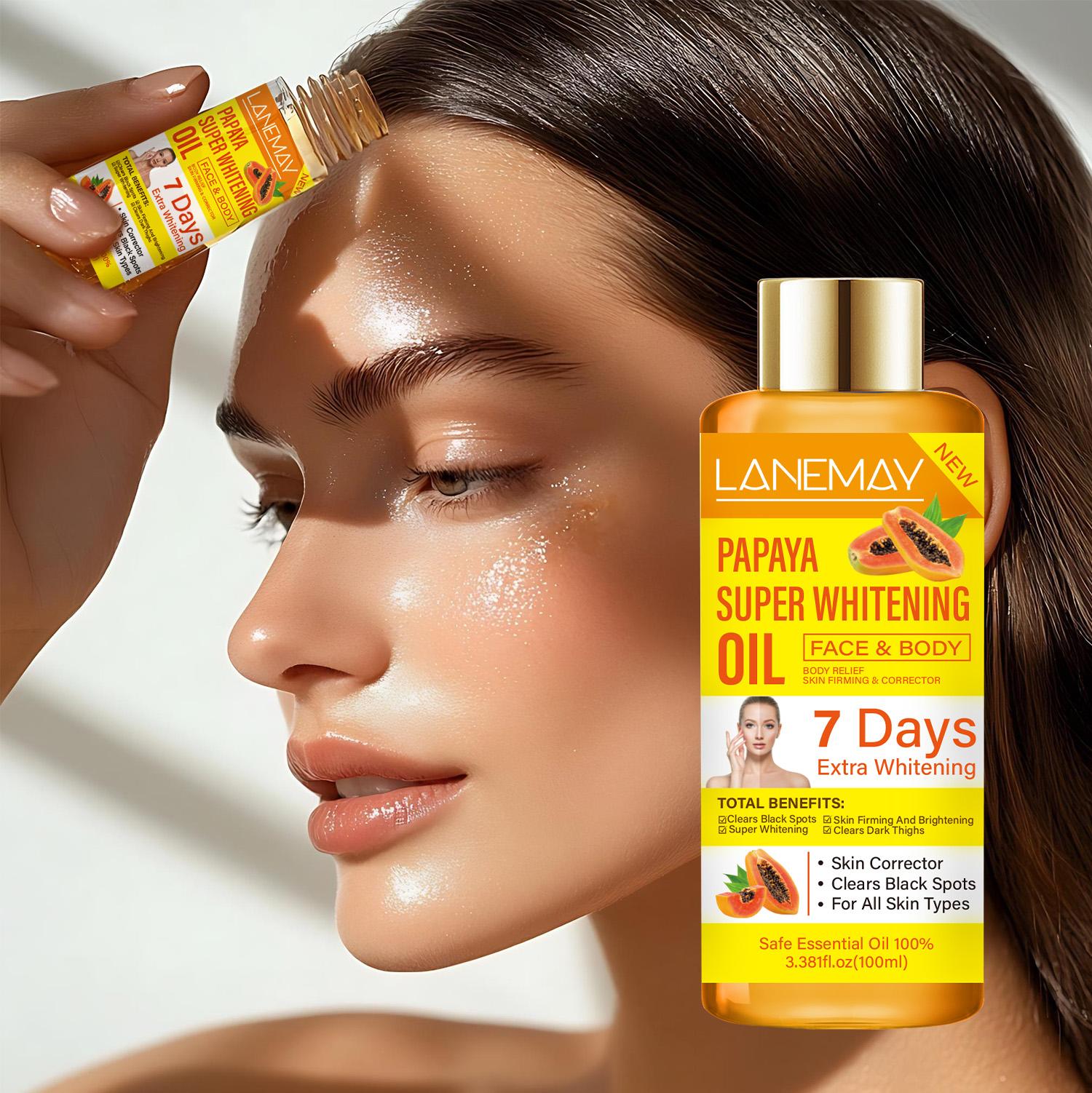 

Papaya Super Whitening Oil-Skin Firming And Brightening-Clears Dark Spots-Suitable for all Skin Types, 100ml