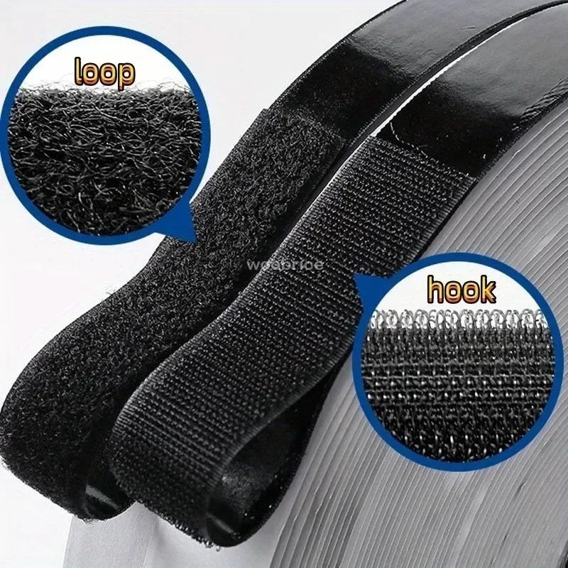 Adesivo Scratch Autoadesivo Gancio e Anello Attacca Scratch Velcri Nastro Adesivo in Nylon Dischi Velcri Adesivo da Cucito con Colla