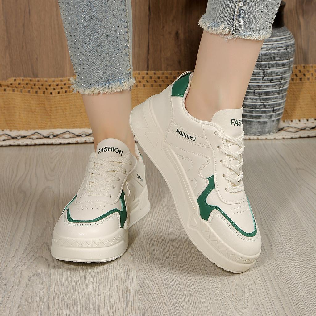 Thick-soled Little White Shoes Women's 2025 Summer New Versatile Explosion Not Tired Feet Non-slip Casual Sports Board Shoes Autumn