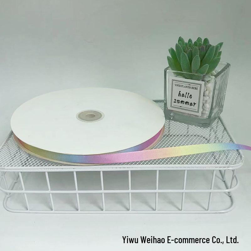 Handmade Rainbow Grosgrain Hair Accessories & Satin Flower Cake Box Ribbon