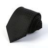 CHROME CRANE Men's Polka Dot Tie, Solid Color, Suitable for Suits, Business, Formal, and Casual Wear, NR006 (03. Black)