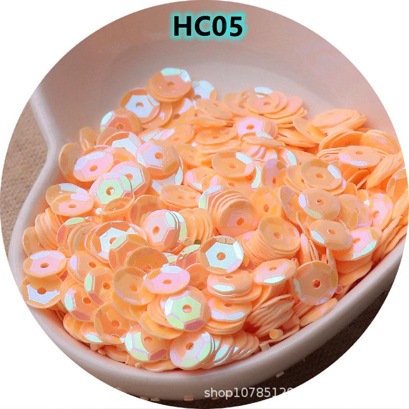 Paetês Côncavos Redondos AB Iridescentes de 6mm - Peças Curvas Brilhantes para Acessórios de Roupa e Joias DIY