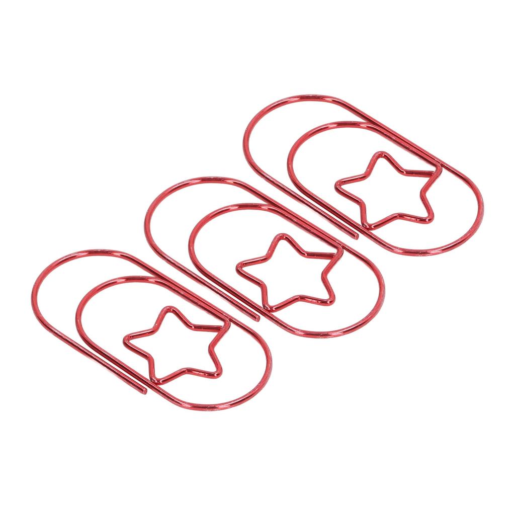 40Pcs   Paperclips Star   Rustproof Coating Multi Purpose Cute Paper Clips for Home School