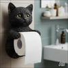 Dog Toilet Paper Holder Wall Mount Resin Shark Roll Paper Organizer Bathroom Kitchen Paper Towel Tissue Dispenser Decoration