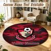 Round Rug Custom NameBournemouth Football Pattern Non Slip Carpet Home Floor Decor