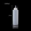 5Pcs 120-1000ml Plastic Sauce Squeeze Bottle Multipurpose Squirt Bottles Condiment Container For BBQ Oil Salad Dressing Kitchen