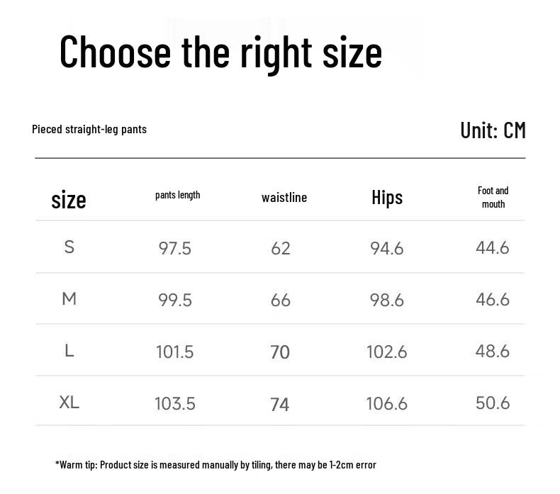 Warrior 2025 Herbst Damen Gespleißte Lässige Hose mit geradem Bein