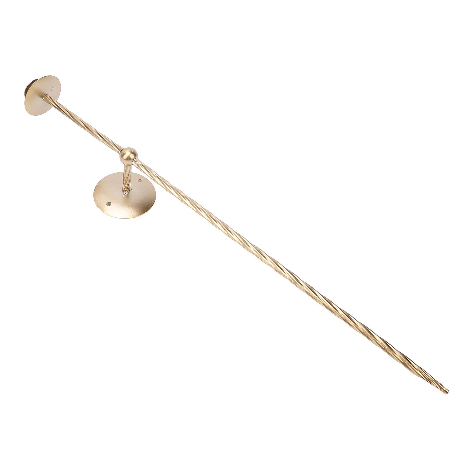 Настенный подсвечник в европейском стиле, металлический спиральный держатель для свечей для крыльца, спальни, столовой, золотой золотой