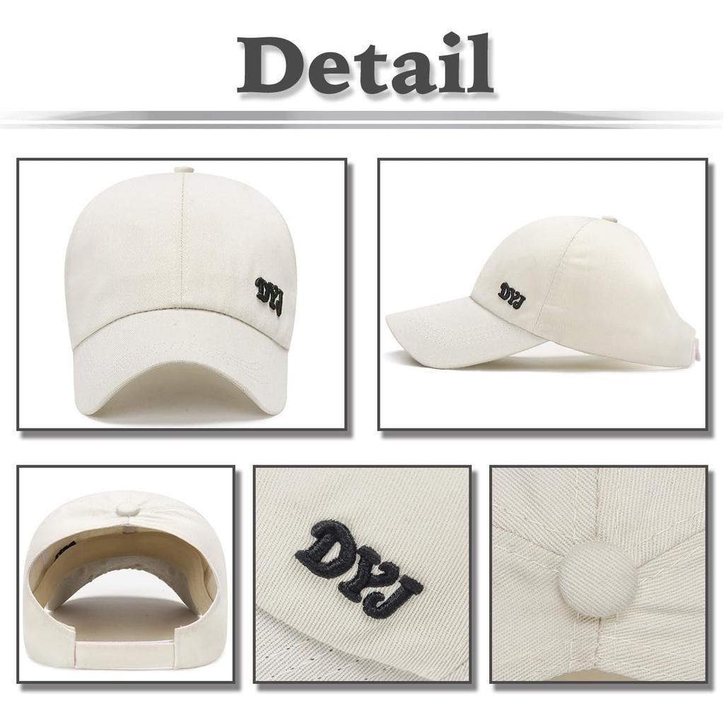 Plain English Letter Cap Hat for Outdoor Mountain CA811 [White Fang] Activities, Climbing, Walking, Fishing, Golf, Women, Men, (Beige)