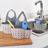 Home Storage Drain Basket Kitchen Sink Holder Adjustable Soap Sponge Hanging Drain Basket Bag Kitchen Accessories