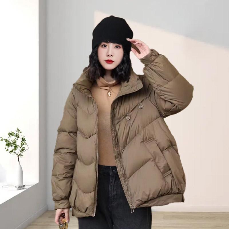 Daunenjacke Damenbekleidung Weiße Entendaunen Winter Kurzer Stil Übergröße Damen
