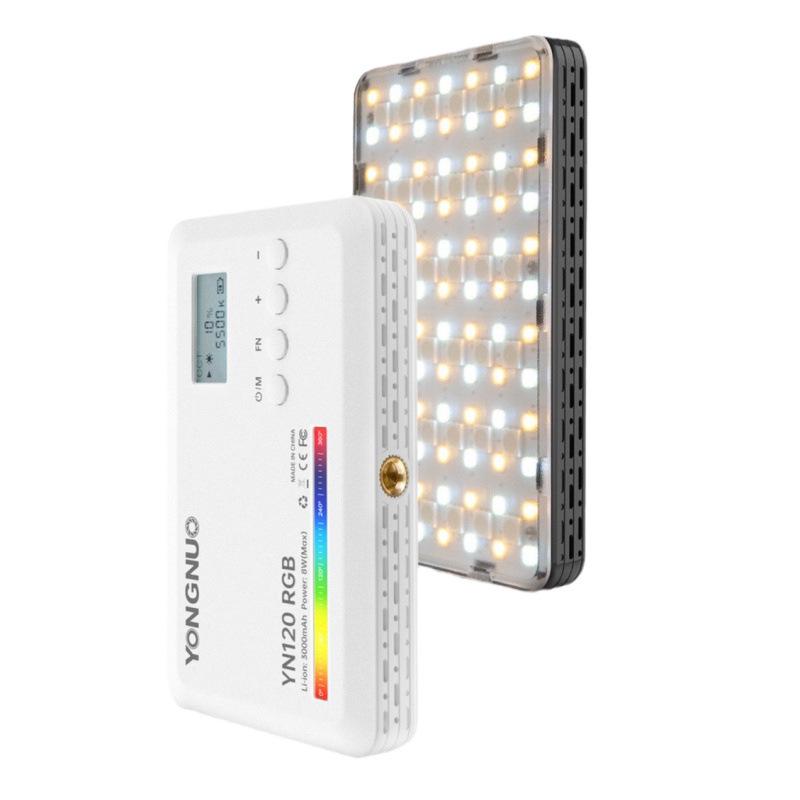 Yongnuo YN120RGB Portable RGB Pocket Light with Adjustable Color Temperature for Live Broadcast, LED Fill, Vlog, and Atmosphere Lighting