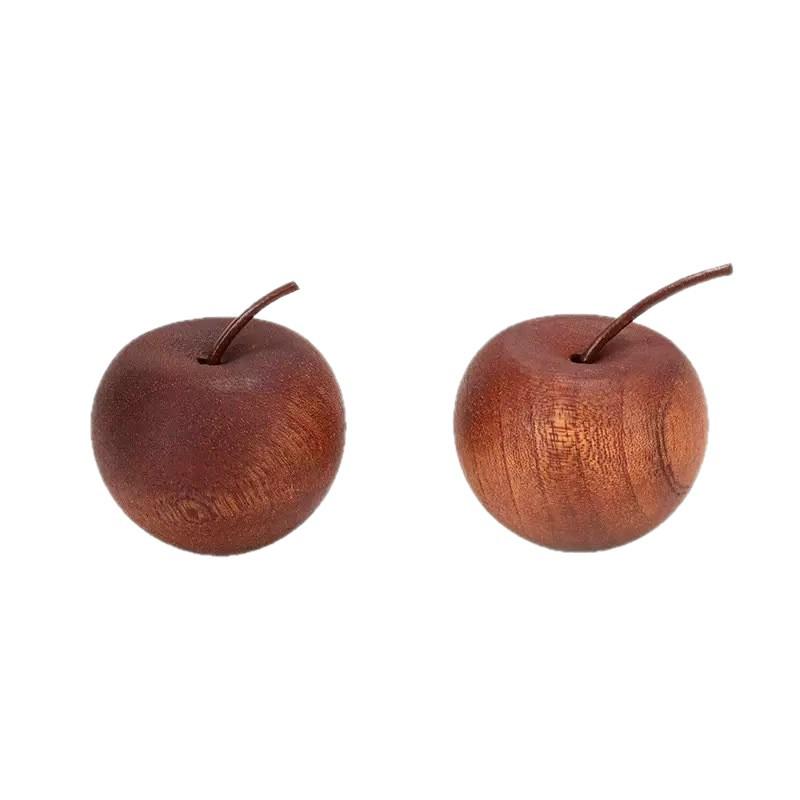 Solid Wood Apple Aromatherapy Diffuser for Home and Car - Wooden Handicraft Ornament