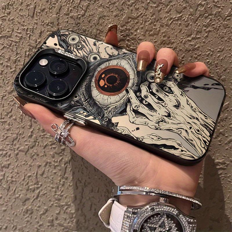 Scary Devil Eye Pattern Phone Case Suitable For IPhone 17 16 E 16 15 14 13 12 11 Pro Max Plus 17 Air Hard Silicone Cover Fundas