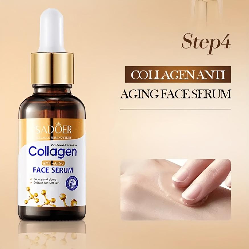 Collagen Face Cream Skin Repair Damaged Moisturizing Face Toner Lotion Eye Cream Firming Lifting Brighten for Face Skin Care Set