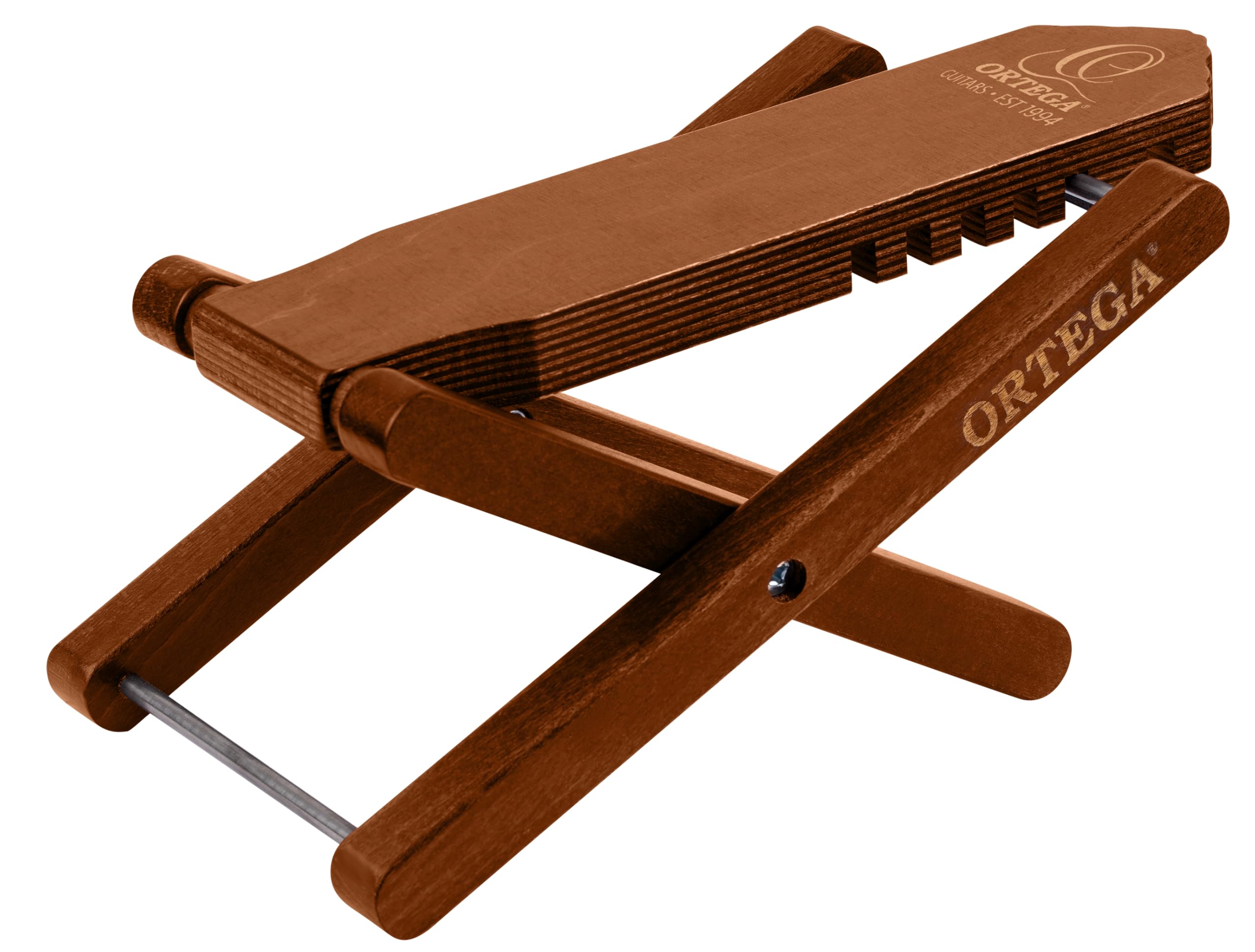 

ORTEGA OWFS-1DB Dark Brown Guitar Footrest, Birch Wood, 5-Level Adjustment, with Guitar Head Design [Official Japanese Product]