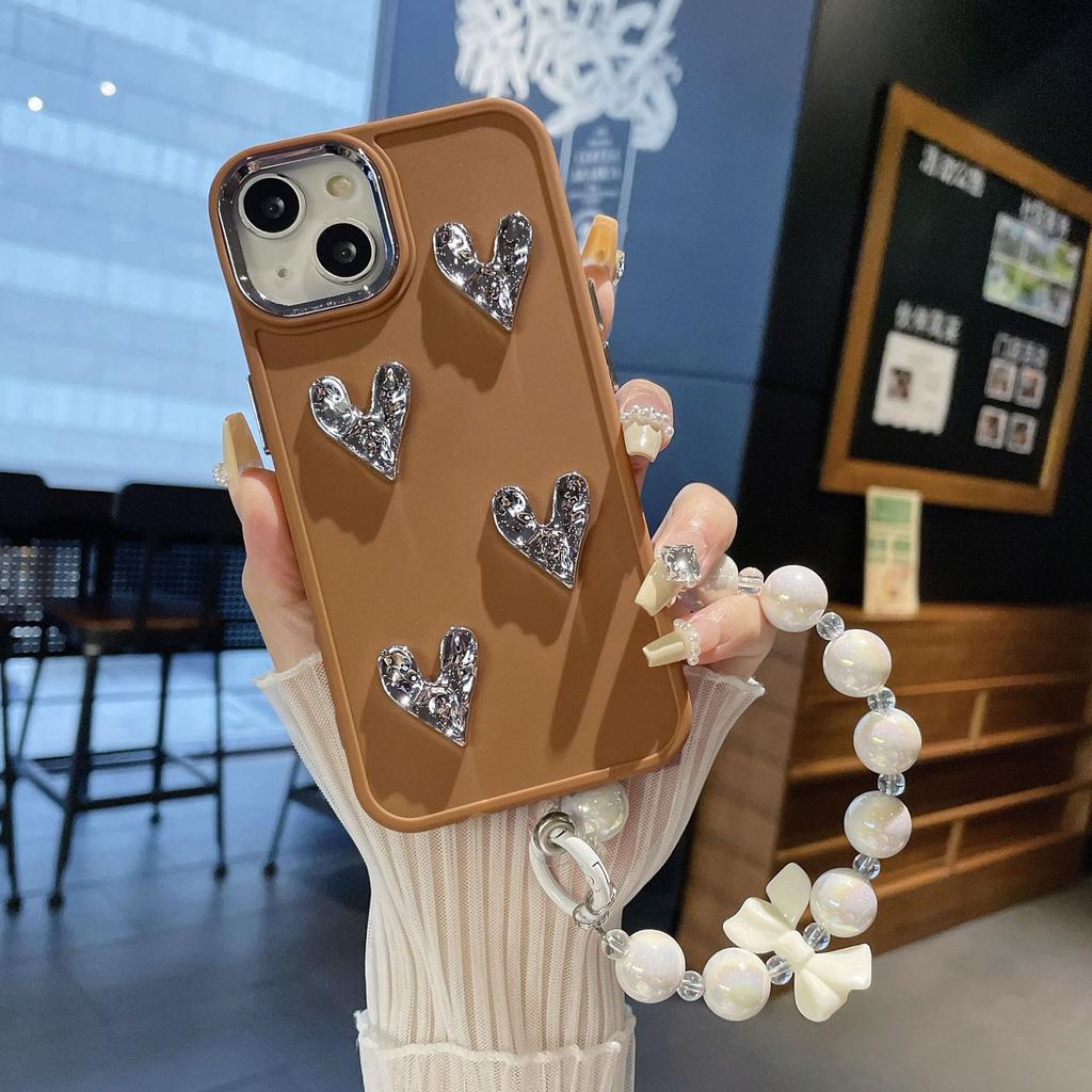 Suitable for Apple 15PROMAX Metal Photo Frame Silver Love Tpu Mobile Phone Case IPhone7 16 Mobile Phone Case