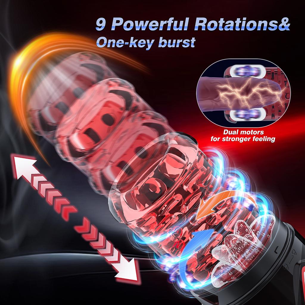 Portable Automatic Male Rotate Mastubator Sucking Blowjob Machine Masturbation Cup Sex Toys Adult Goods for Men Masturbate Supplies Increase Erection
