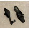 Fashion New Designer Spring High Heel Pumps Women Mules Slippers Fashion Shallow Slip on Shoes Ladies Casual Outdoor Sandalias