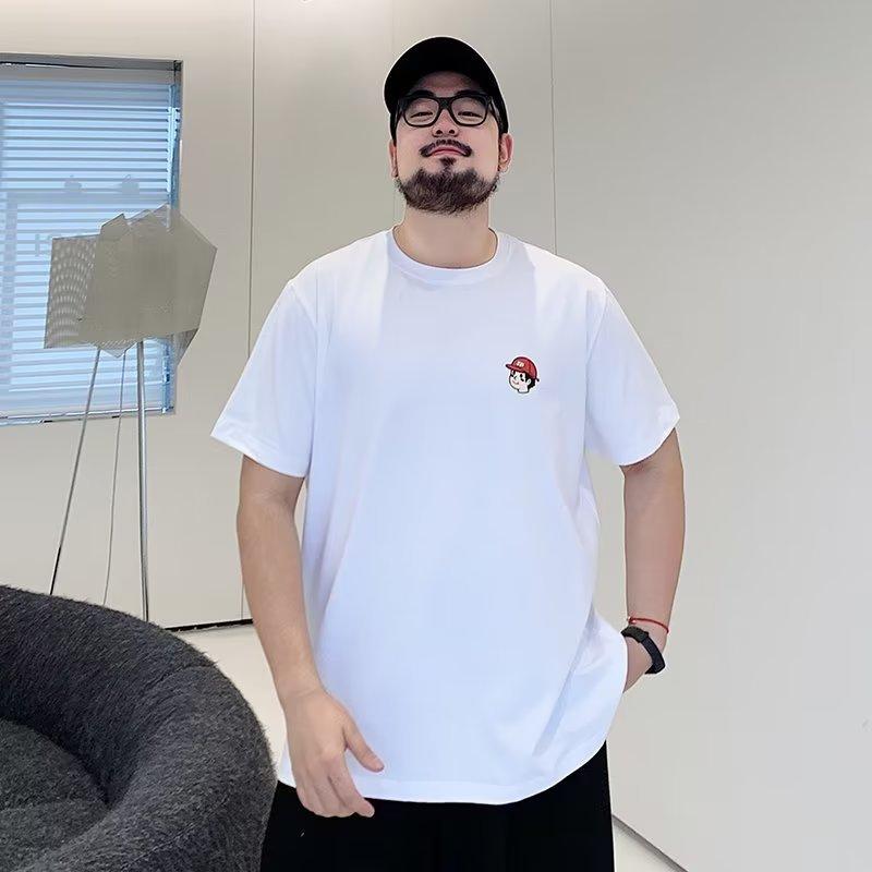 

Модные мужские летние большие размеры, новые свободные хлопковые рубашки из тяжелого хлопка, футболка с короткими рукавами с увеличенным принтом 5XL