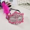 Sexy Half Face Lace Masquerade Mask 8 Colors Optional Feather Decoration Mini Hat Halloween Party Makeup Costume Prop For Women