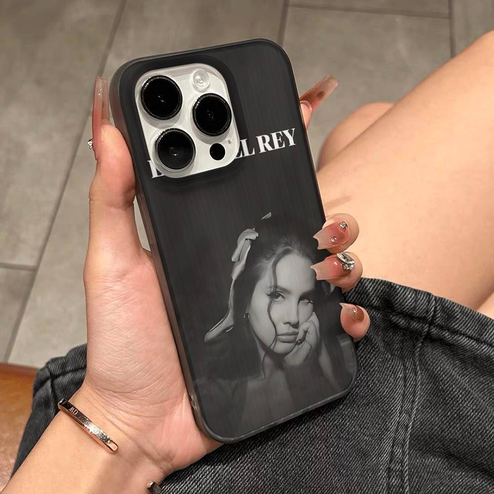 Singer Lana Del Rey Corrugated Pattern For IPhone 17 16 15 14 13 12 11 16 Pro Max Plus Pro Non-slip Phone Cover