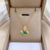 Sapphire Mermaid Light Luxury Temperament Gorgeous Full Diamond Necklace Female Versatile Collarbone Chain Titanium Steel Chain