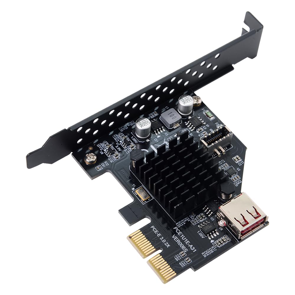 NFHK USB 3.1 Front Panel Socket USB 2.0 - PCI-E Express Card Adapter for Motherboards