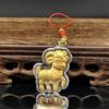 Lucky Charm Imitation Gold Foil Zodiac Sheep Pendant Lucky Sheep Decoration Phone Chain Bag Pendant New Year Gift