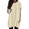 Regular Fit Women T Shirt Short Sleeves Round Neck Pocket Print Tops