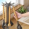 Stable Spatula Spoon Storage Rack Space Saving Spoon Hanging Rack Utensil Holder  for Kitchen