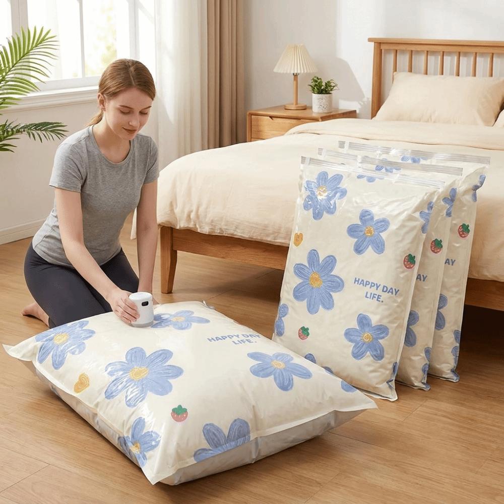 4PCS Space Saving Vacuum Storage Bag Large Capacity Clothes Moving Bag Quilt Organizer  for Home