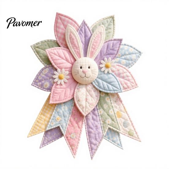 Rustic Farmhouse Home Decor Large Patchwork DIY Sewing Kit, Quilted Fabric Craft Set, Beginner Friendly Needlework Handmade Door Decoration Wreath for