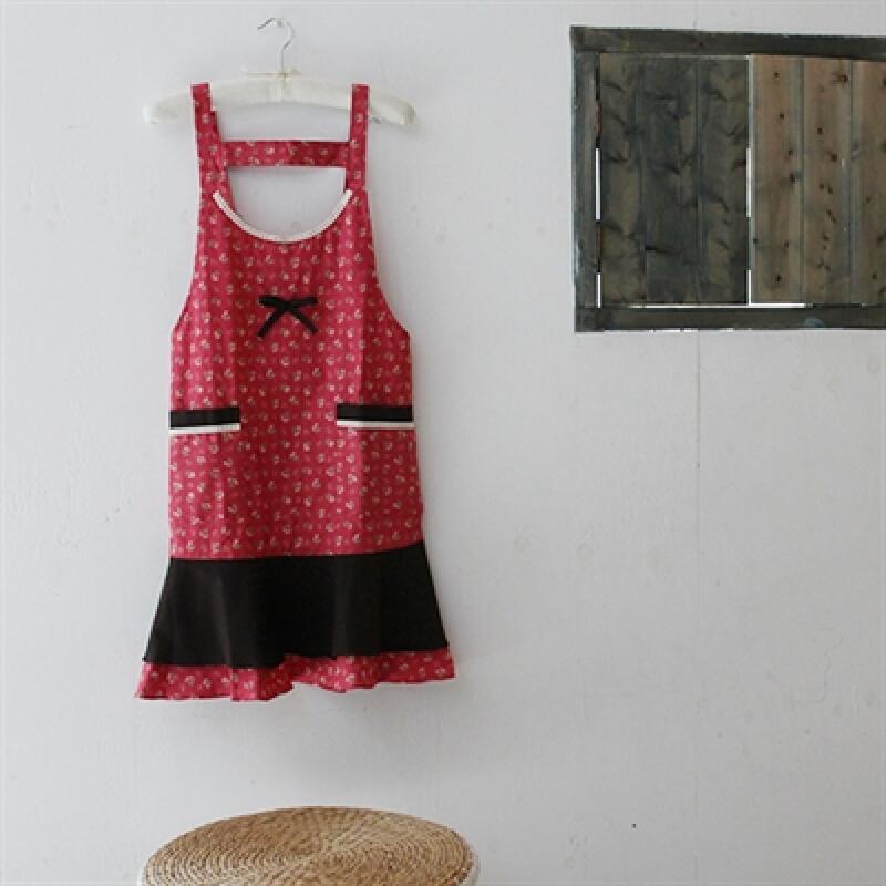 Flower Ribbon Apron - 3 colors green