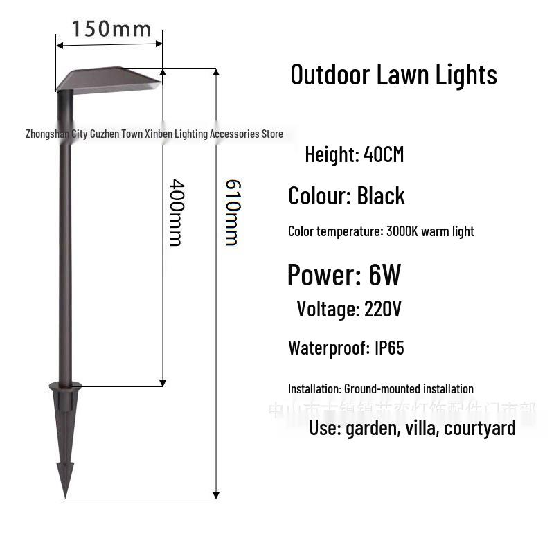 Waterproof LED Outdoor Lawn Light: Nordic Garden Courtyard Landscape Light