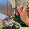 Круглая ложка из нержавеющей стали, сетка, красная, золотистая, для ужина, с длинной ручкой, десертные ложки для перемешивания, кухонные аксессуары, гаджеты