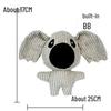 Peluche Bulldog Francese con Palla Squeaky e Giocattolo con Corda per Gatti e Gattini - Resistente al Morso, Design Cartoon Frutta