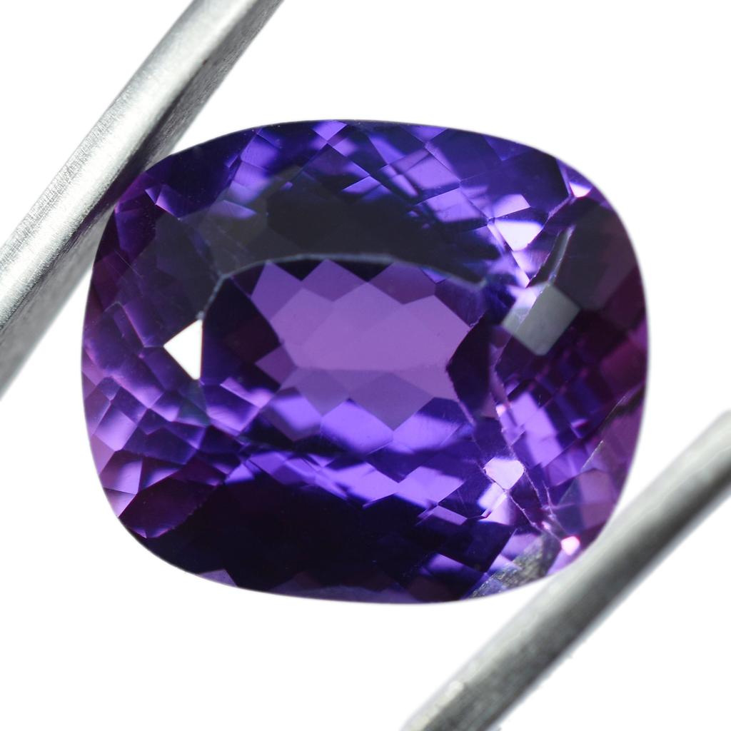 Rare Purple Tanzanite Cushion Cut 10.40 Carat Natural   Loose Gemstone