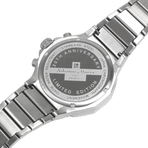 Salvatore Mara Watch Men's Chronograph 10 ATM Water Resistant Business 20th Anniversary Limited Model SM18117SS (Navy)