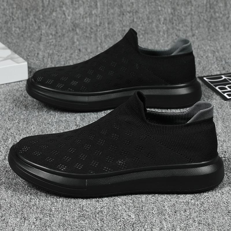 Foreign trade foot cover fly-woven mesh breathable men's shoes middle-aged and elderly father's shoes are comfortable and lightweight outdoor sports a