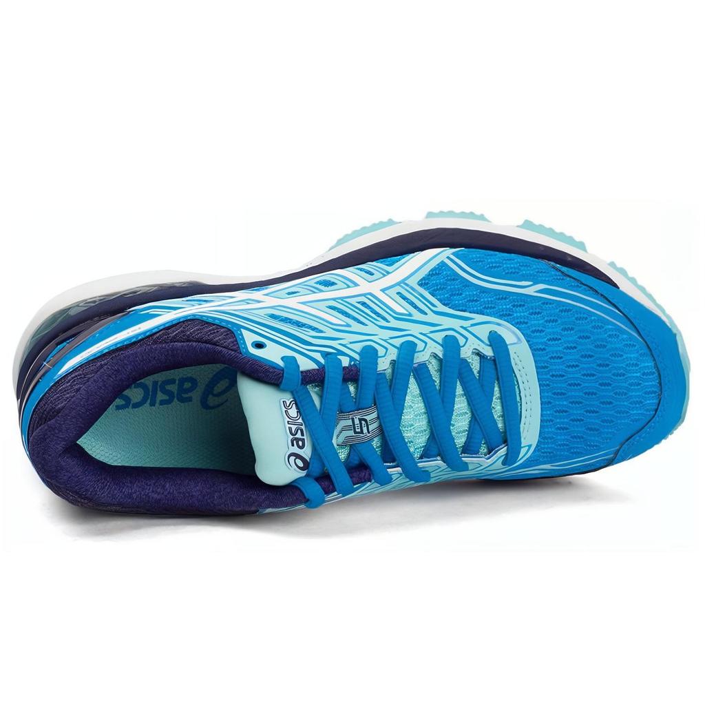 Asics GT-2000 5 Comfortable Fabric Leather Low Top Running Shoes Women Sneaker Blue White T757N-4301