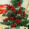 15 Head Christmas Artificial Berries Branches 13cm Red Holly Berry Stem DIY Flowers Garland New Year Party Home Decor Ornaments