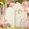 6,6/7,2 Fuß Elfenbein Spandex Bogen Fotoabdeckungen Dehnbare Kulisse für Hochzeit, Geburtstagsparty, Babyparty, Bankett Bogen Dekoration